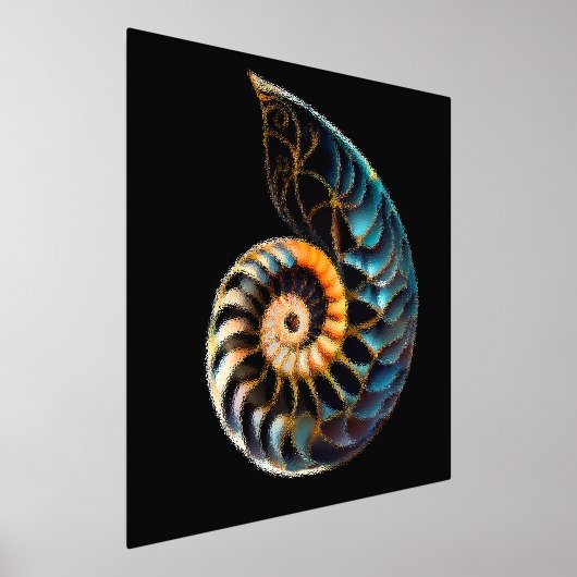 Digitale Nautilus-Muschel-zeichn Foliendrucke (Ablage )