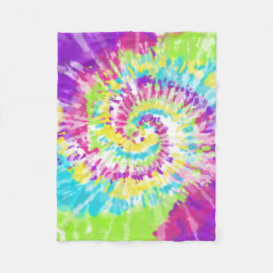 Digitale Neon-Tie-Dye Fleecedecke