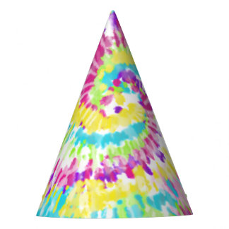 Digitale Neon-Tie-Dye Partyhütchen