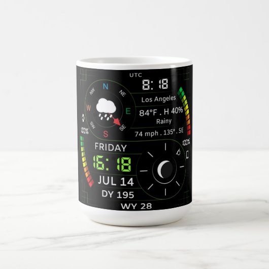 Digitale Nomaden-Minimalist-Arbeitsplatz-Tasse Kaffeetasse (Mittel)