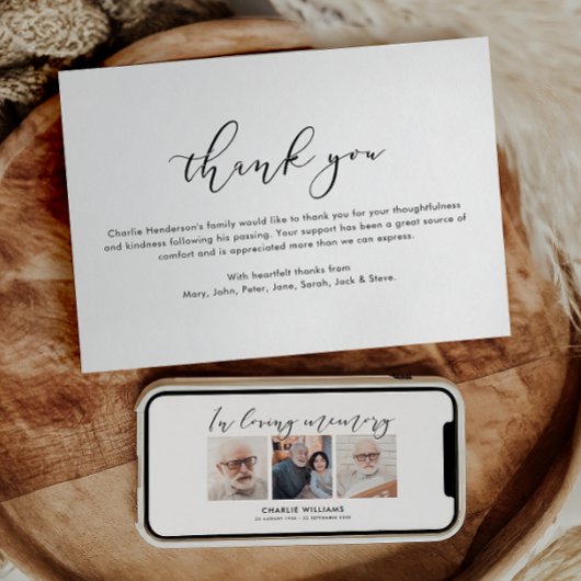 Digitale oder Gedruckte Dankeskarten für Beileidsb Karte
