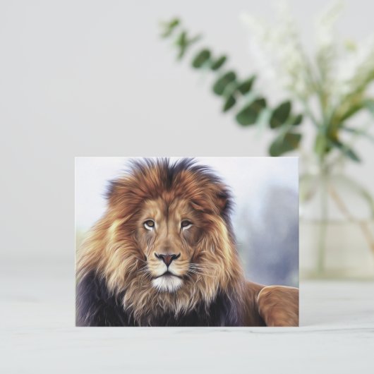 Digitale Ölgemälde für afrikanische Männer Postkarte (Stehend Vorderseite)