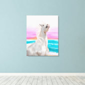 Digitale Ölmalerei von Unicorn auf Leinwand (Insitu (Holzboden))