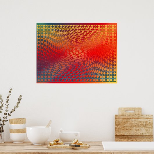 Digitale Op-Art - Toreador-Tanz Poster (Küche)