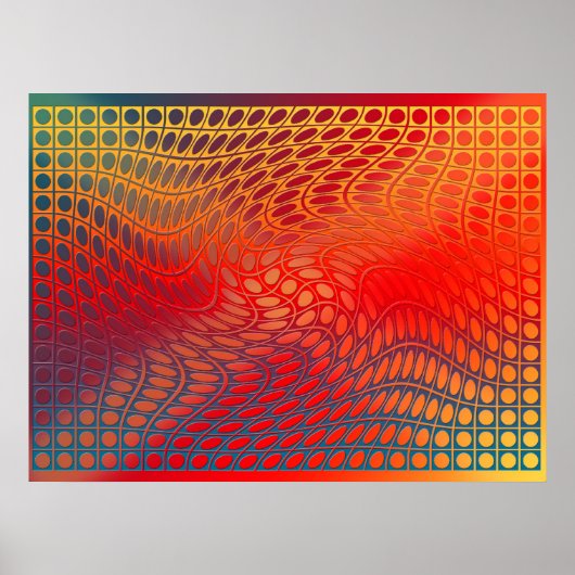 Digitale Op-Art - Toreador-Tanz Poster (Vorne)