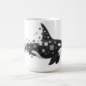 Digitale Orca-Disintegration - Cyber Ocean Series Kaffeetasse (Mittel)