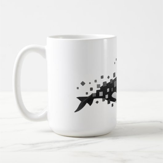 Digitale Orca-Disintegration - Cyber Ocean Series Kaffeetasse (Links)
