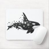 Digitale Orca-Disintegration - Cyber Ocean Series Mousepad (Mit Mouse)