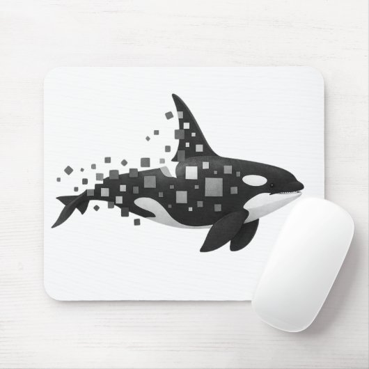 Digitale Orca-Disintegration - Cyber Ocean Series Mousepad (Mit Mouse)