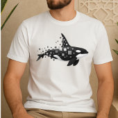 Digitale Orca-Disintegration - Cyber Ocean Series T-Shirt