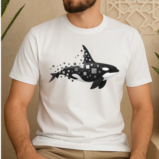 Digitale Orca-Disintegration - Cyber Ocean Series T-Shirt