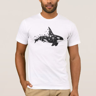 Digitale Orca-Disintegration - Cyber Ocean Series T-Shirt
