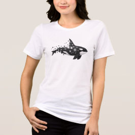 Digitale Orca-Disintegration - Cyber Ocean Series Tri-Blend Shirt