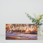 Digitale Ozean Strand Save-the-Date-Einladung Save The Date (Stehend Vorderseite)