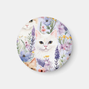 Digitale Papiere für Aquarellkatzen Magnet
