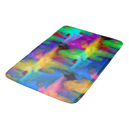 Digitale Pinselstriche in sehr farbigen Farben Badematte