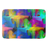 Digitale Pinselstriche in sehr farbigen Farben Badematte (Vorderseite)