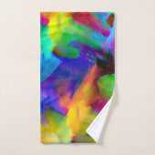 Digitale Pinselstriche in sehr farbigen Farben Badhandtuch Set (Handtuch)