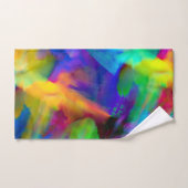 Digitale Pinselstriche in sehr farbigen Farben Badhandtuch Set (Handtuch)