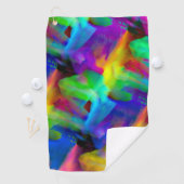 Digitale Pinselstriche in sehr farbigen Farben Golfhandtuch (Insitu)