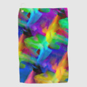 Digitale Pinselstriche in sehr farbigen Farben Golfhandtuch (Vorderseite)