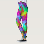 Digitale Pinselstriche in sehr farbigen Farben Leggings (Links)