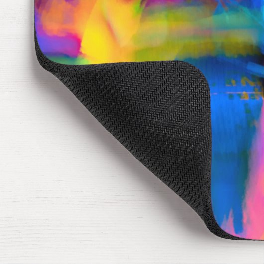 Digitale Pinselstriche in sehr farbigen Farben Mousepad (Ecke)