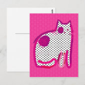 Digitale Postkarte "Rosa Katze" (Vorne/Hinten)