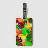 Digitale Pour-Malerei Autumn Colors Fluid Art Gepäckanhänger (Vorderseite Vertikal)