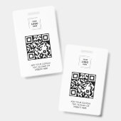Digitale QR-Mitarbeiterzugangsidentitätsdesign Ausweis (Vorder- & Rückseite)