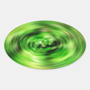 Digitale Radialfarben Blur Glow Art Beautiful Des Ovaler Aufkleber