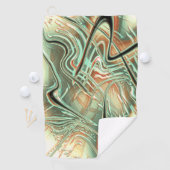 Digitale, raue Striche auf blass orange bis grün Golfhandtuch (Insitu)