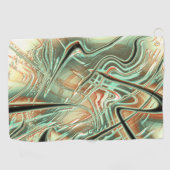 Digitale, raue Striche auf blass orange bis grün Golfhandtuch (Horizontal)