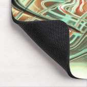 Digitale, raue Striche auf blass orange bis grün Mousepad (Ecke)