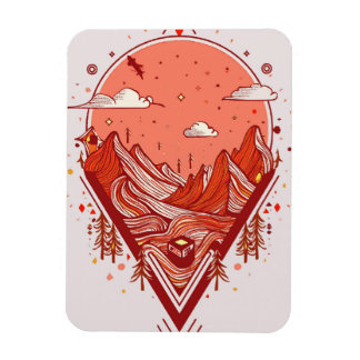 Digitale Realms: Abstrakte virtuelle Realitäten Magnet