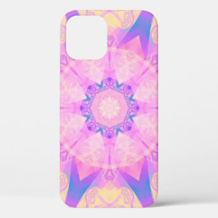 Digitale Retro-Abstrakt-Mandala. Helle Blume. Bea Case-Mate iPhone Hülle