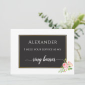 Digitale Ringträgerkarte für den modernen Frühling Einladung (Stehend Vorderseite)