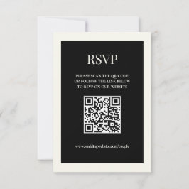Digitale RSVP-Karte Schwarz/Weiß (3.5x5) RSVP Karte