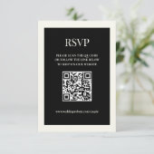 Digitale RSVP-Karte Schwarz/Weiß (3.5x5) RSVP Karte (Stehend Vorderseite)
