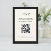 Digitale RSVP-Karte Schwarz/Weiß (3.5x5) RSVP Karte (Stehend Vorderseite)