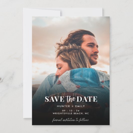 Digitale Save the Date Hochzeitsbearbeitungsvorlag Ankündigung (Vorderseite)