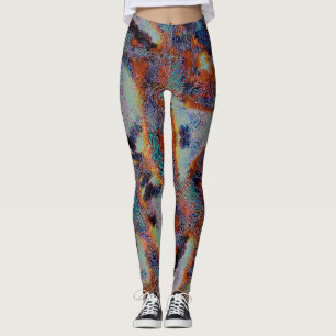 Digitale Schafwolle mit farbiger Farbe verschmiert Leggings
