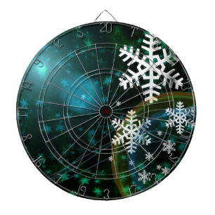 Digitale Schneeflocke Natur Winterfriedferien Lieb Dartscheibe