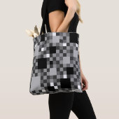 Digitale schwarze Pixel kleine Quadrate Tasche (Von Nahem)