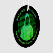 Digitale Sicherheit zu Weihnachten - Hacker / Cybe Ornament (Vorderseite)