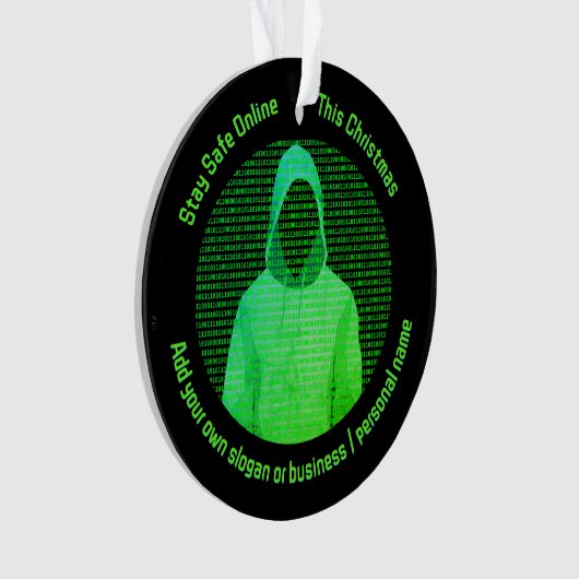 Digitale Sicherheit zu Weihnachten - Hacker / Cybe Ornament (Vorderseite)