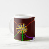 Digitale Sonnenblume Impressionistische Kunst Tass Kaffeetasse (Vorderseite Links)
