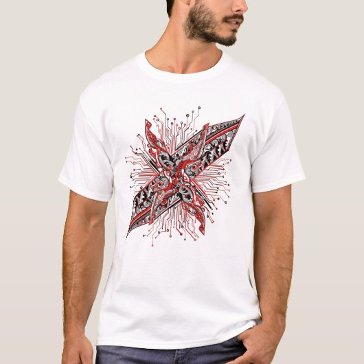 Digitale Stammesklinge T-Shirt (Vorderseite)