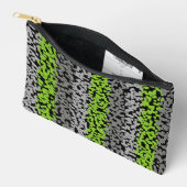 Digitale Streifen in grün, grau und schwarz Zubehörtasche (Offen)