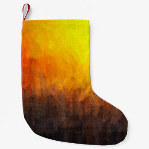 Digitale Struktur der Malerei. Abstrakte Kunst Kleiner Weihnachtsstrumpf